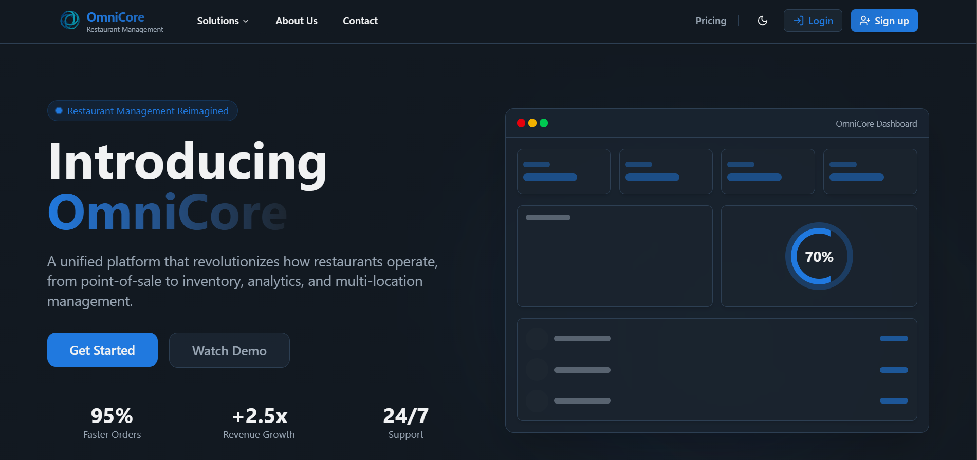 Omnicore – Multi-Tenant Restaurant Management SaaS